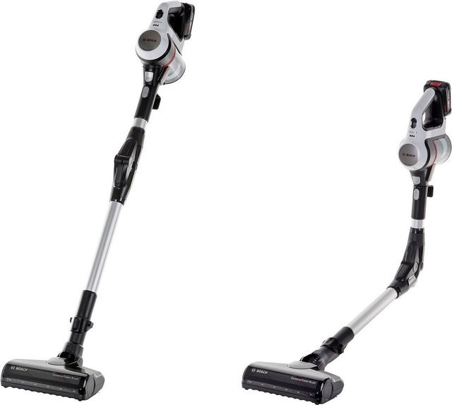 Bosch BBS711W Akku-Stabstaubsauger beutellos in Schwarz, Silber und Weiß mit Edelstahl-Elementen und 0,3 l Behältervolumen - Bild 1