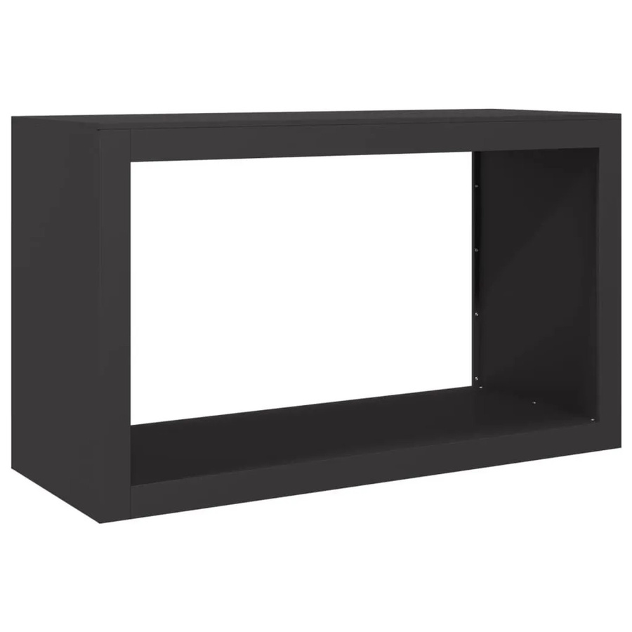 vidaXL Brennholzregal aus Metall in Schwarz, B/T/H: 100 x 40 x 60 cm - Bild 2