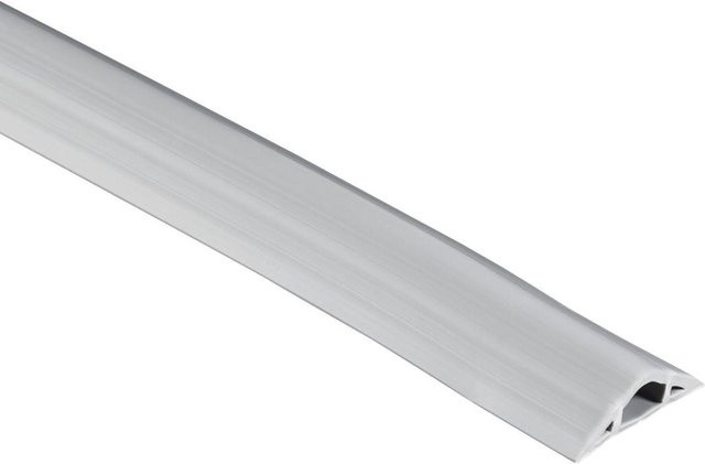 Hama Flexibler Kabelkanal selbstklebend halbrund aus PVC, Farbe: Grau, B/H/T: 180 x 3 x 1 cm - Bild 1