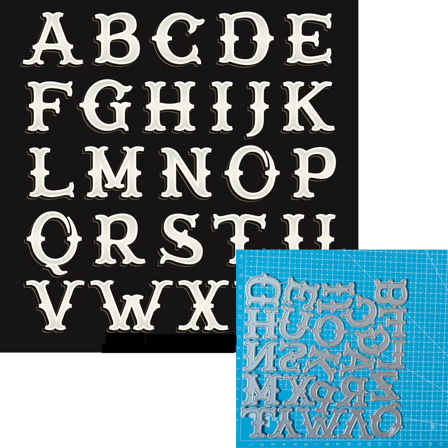 Metall Stanzformen Alles Gute zum Geburtstag mit Buchstaben und Zahlen in Silber für Bastelarbeiten und Scrapbooking - Bild 2