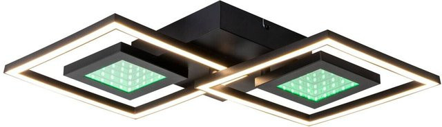 Nolo Deckenleuchte Kenny in Schwarz aus Metall mit LED und warmweißem Licht, B/H/L: 35 x 6 x 64 cm - Bild 1