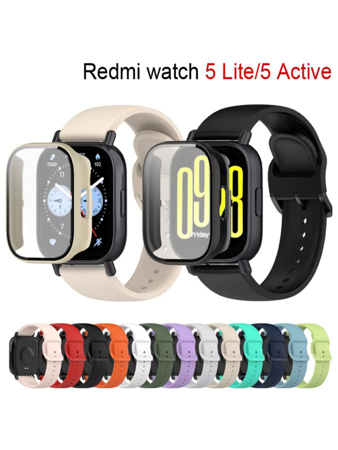I LOVE LUO Uhrenarmband Silikon, Schwarz, für Xiaomi Redmi Watch 5 Lite - Bild 4