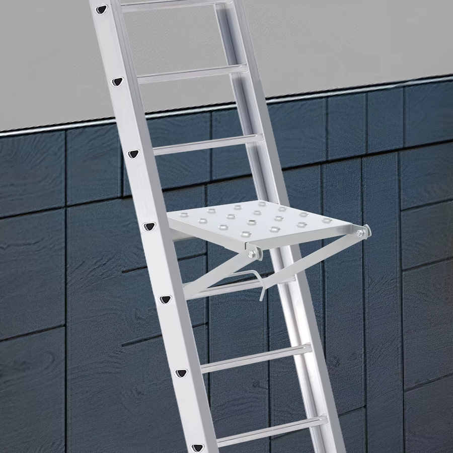 Robuste Leiter-Arbeitsplattform in Silber mit einer Belastbarkeit von 150 kg für Malerarbeiten und Verkabelungen - Bild 3