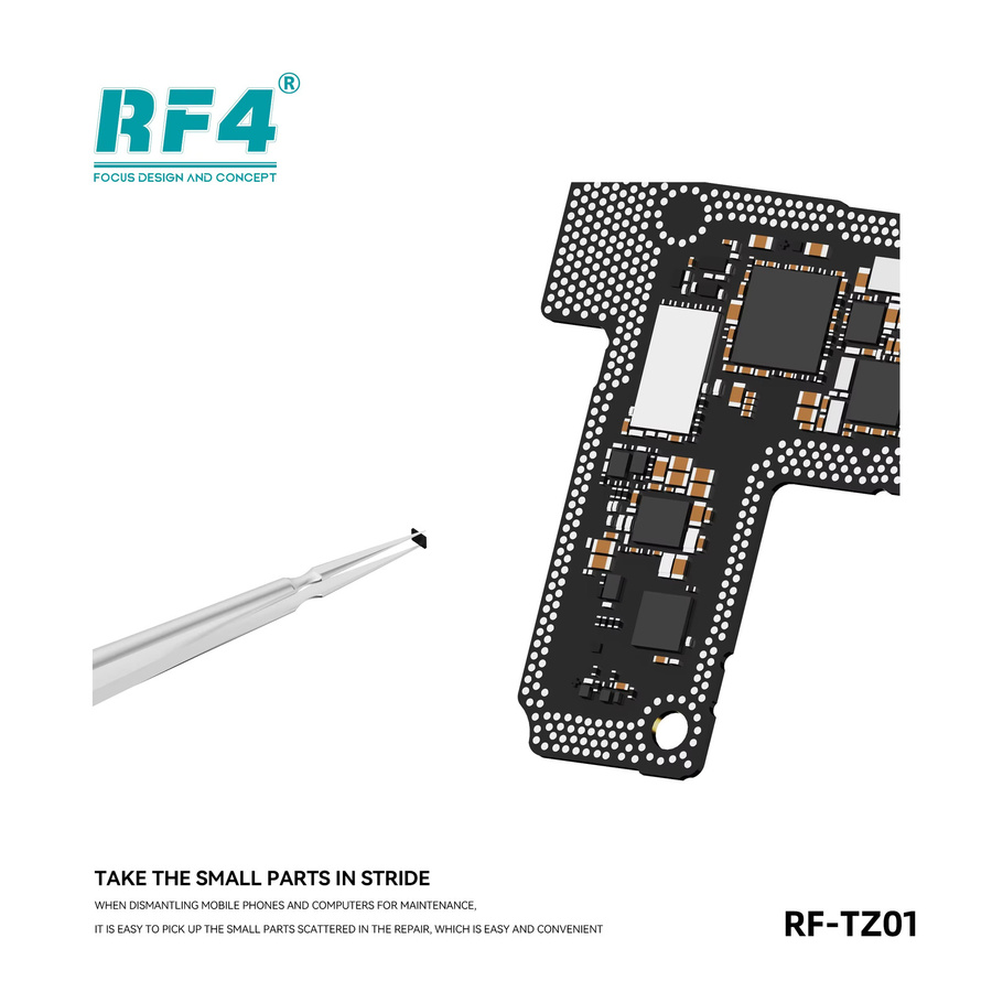RF4 RF-TZ01 Ultrascharfe Pinzette für hochpräzise Handy-Reparatur und Flying Wire in Silber - Bild 2
