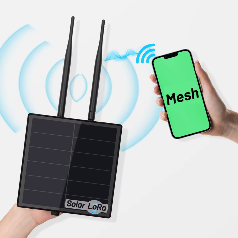 KEEPTEEN D5L Solarbetriebener LoRa Meshcore Node Repeater RAK4631 RAK19007 Wasserdichter Mesh-Funk Repeater mit Antenne in Schwarz - Bild 6