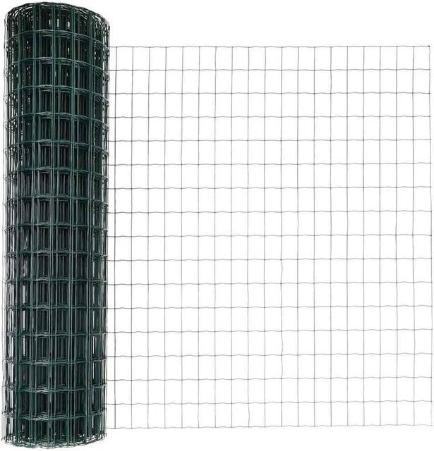 vidaXL Zaun mit Pfosten in Grün aus Stahl und PVC, B/H: 10 x 1 m - Bild 1