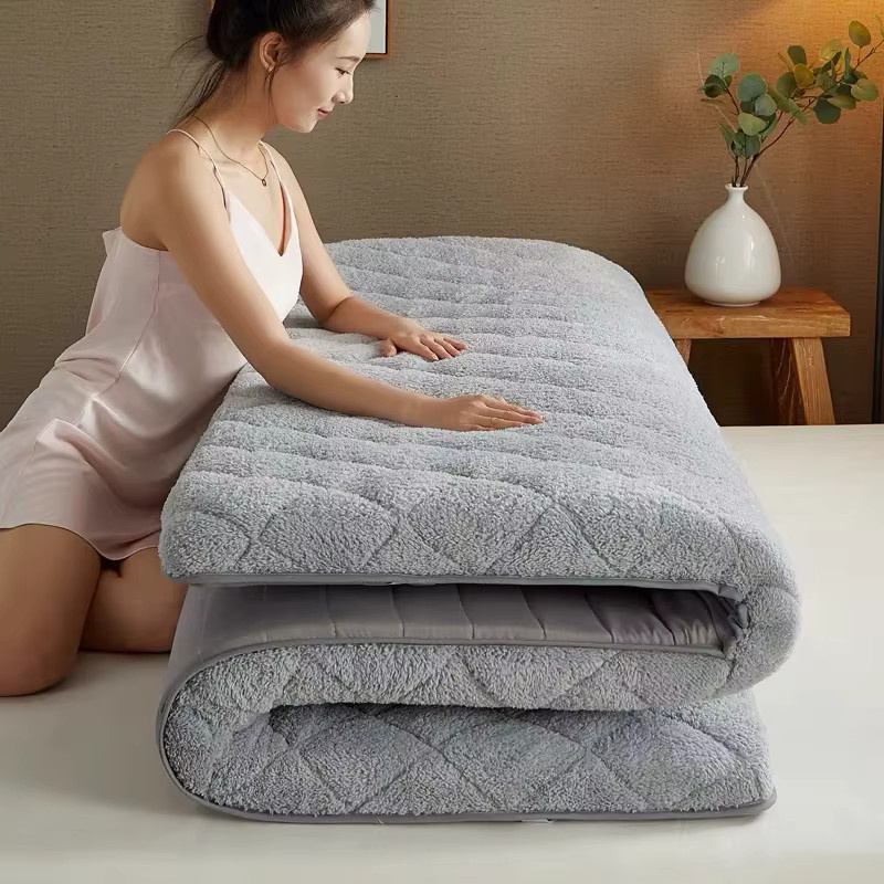 Nfshdream Tragbare Tatami Matratze mit Lammwolle und Flanell-Baumwoll-Füllung für Studenten und Schlafsaal - Bild 1