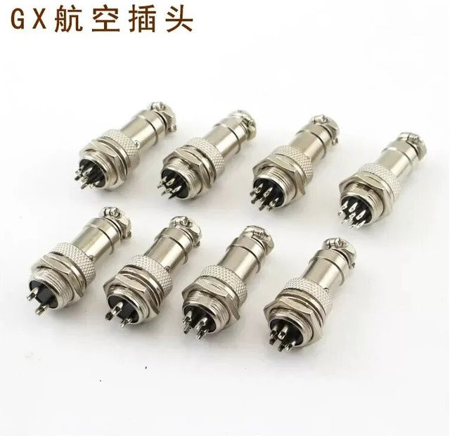 5 Stück GX16-3Pins Aviation Plug Signalanschluss M16 Sockel in Silber - Bild 1