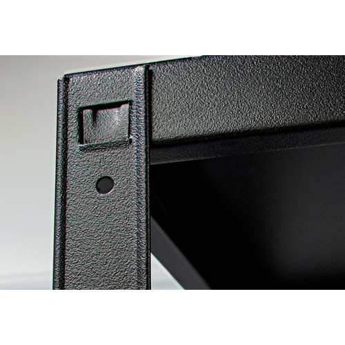 SCHULTE REGALWELT Stecksystem-Grundregal aus Metall in Schwarz mit verstellbaren Regalböden, H x B x T: 190 x 100 x 40 cm - Bild 4