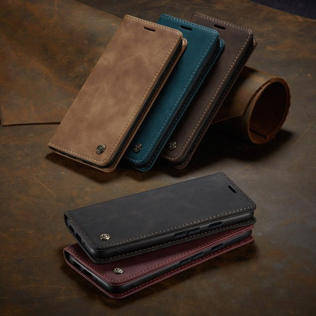 CaseMe Magnetische Retro Leder Flip Wallet Hülle für Google Pixel 10 Pro, 9 Pro XL in Braun mit Kartensteckplatz und Standfunktion - Bild 1