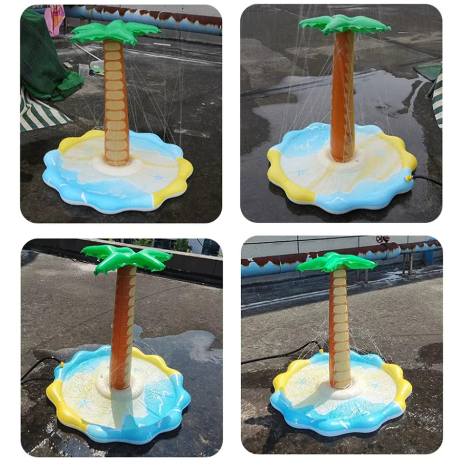 Wonflex Kokosnussbaum-Wassersprühmatte, Wasserspielzeug, PVC, grün, bunt - Bild 5