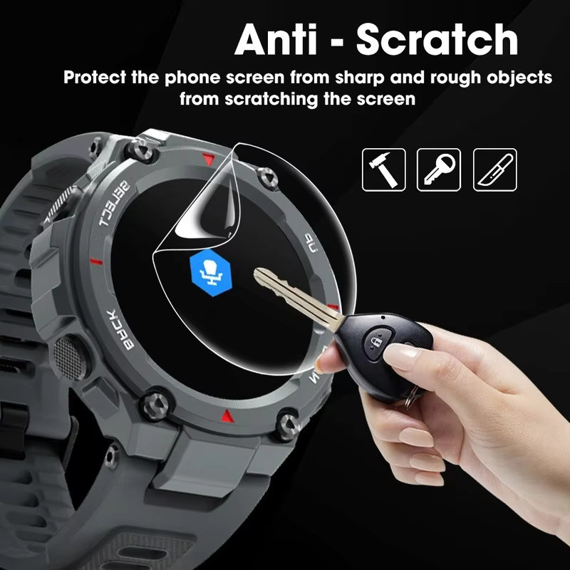 Huami Amazfit T-Rex Smartwatch Displayschutzfolie, Hydrogel, transparent, Unisex - Bild 5