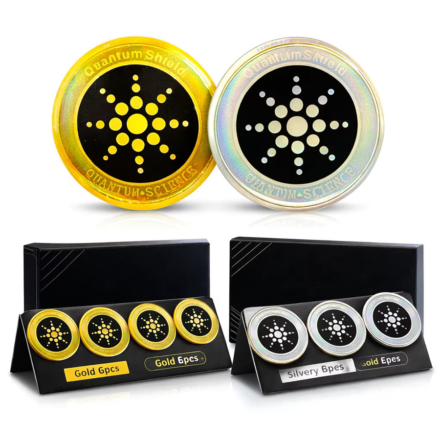 6 Stück Anti-EMF-Schutzaufkleber in Gold als universeller Strahlenschutz-Patch für Handy, Laptop, Tablet und Router - Bild 4
