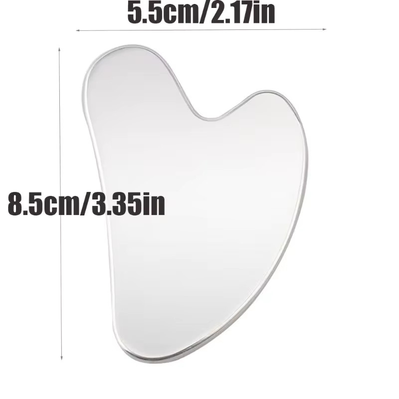 OUUME Gua Sha Tool Edelstahl, Gesicht und Körper, Unisex - Bild 2