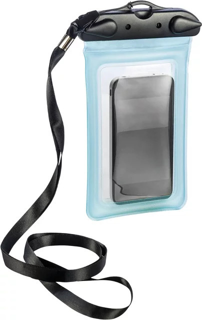 Ferrino wasserfeste Handytasche in Blau und Transparent, B: 10 cm, H: 18 cm - Bild 1