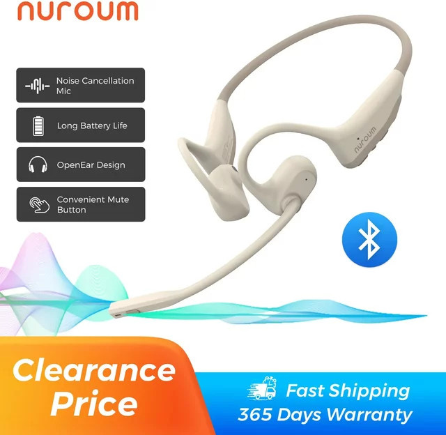 Nuroum Open-Ear Bluetooth 5.3 Kopfhörer mit Geräuschunterdrückungsmikrofon für Büro und Callcenter - Bild 1