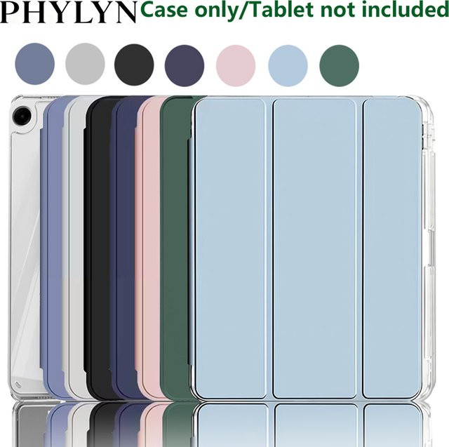 Transparente Schutzhülle für Samsung Galaxy Tab A9+ / A9 Plus 11 Zoll 2023 (SM-X210, SM-X215, SM-X216) mit Stifthalter und Auto-Sleep-Wake-Funktion - Bild 1