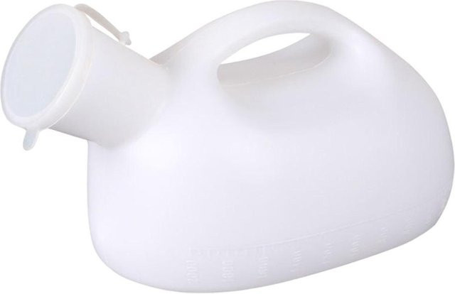 DGfuming Reise-Urinal für Männer aus Kunststoff, Weiß, 2000 ml - Bild 1