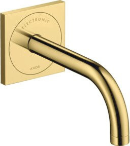 Hansgrohe Axor Uno UP Elektronischer Waschtischmischer mit Sensor, Wandmontage, Gold, Ausladung: 16,5 cm - Bild 1