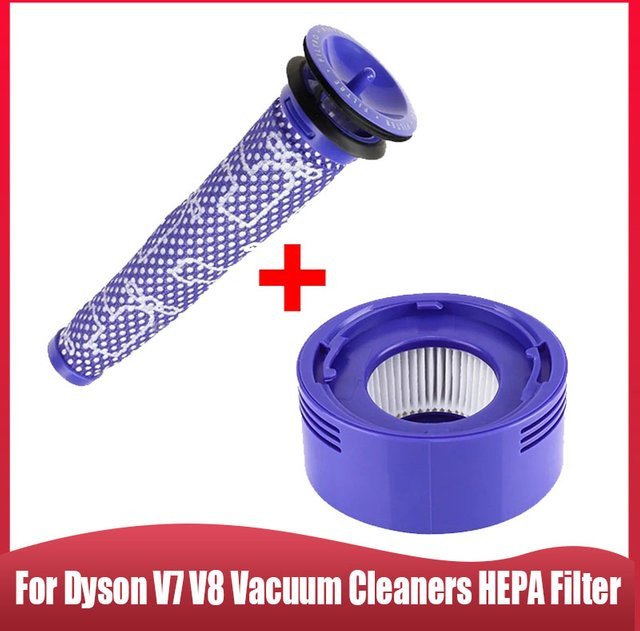 Dyson HEPA-Filter Set für V7 V8 Staubsauger bestehend aus Vorfilter und Nachfilter Ersatzteile DY-96747801 und DY-96566101 - Bild 1