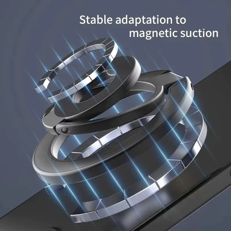YTDMEN Magnetischer Telefonringhalter in Gelb, zusammenklappbarer doppelseitiger Magnet-Halter für iPhone 16 15 14 Pro und andere Smartphones - Bild 2