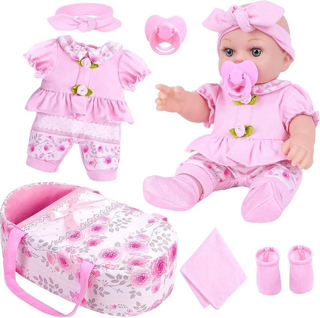 dearbei Babypuppen-Set, Reborn-Puppe, Rosa / Pink, Plüsch / Textil - Bild 1