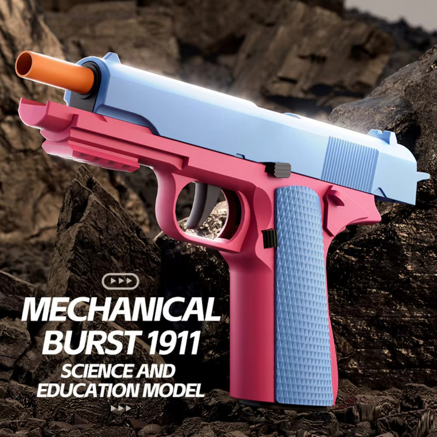 Safety First M1911 Stressabbau-Spielzeugpistole, mit Weichgeschossen, Leerlauf-Hängelauslöser - Bild 2