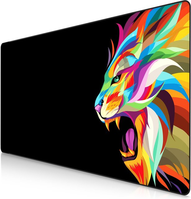 Titanwolf Gaming Mauspad XXXL Color Lion 2, Speed Gaming Mousepad in Multicolour, B/T: 120 x 60 cm, rutschfest und abwaschbar - Bild 1