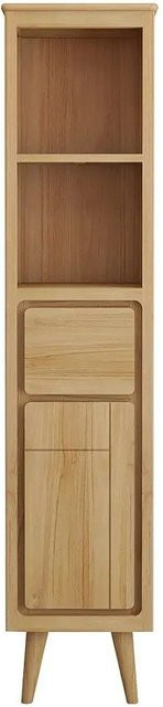 Badschrank Bintuni von Vente-unique aus Teakholz in Beige, H x B x T: 180 x 40 x 35 cm - Bild 1