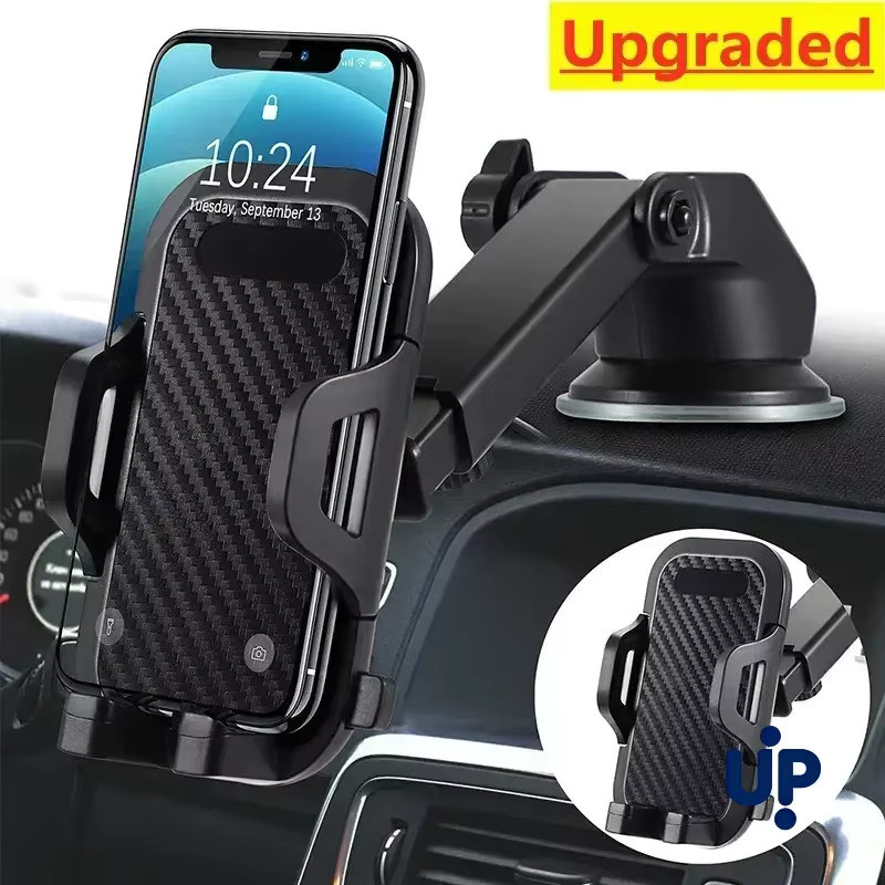 Universeller 360 Grad Saugnapf-Autohalter für Smartphones und Handys in Schwarz für Windschutzscheibe oder Armaturenbrett - Bild 4