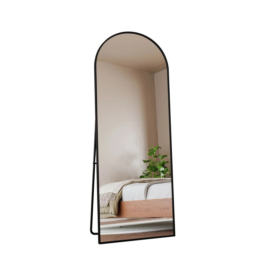PXloue Standspiegel Arched mit Metallrahmen in Schwarz, H x B: 162 x 53 cm - Bild 2