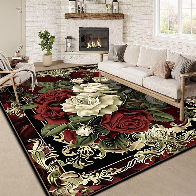 Karpetti Retro Floral Teppich in Multicolour, weich und waschbar, B/T: 200 x 300 cm - Bild 1