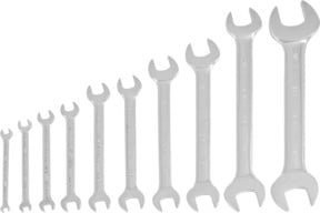 Kraftwerk Doppelgabelschlüssel-Satz 10-teilig aus Chrom-Vanadium in Silber, 6-32mm - Bild 1