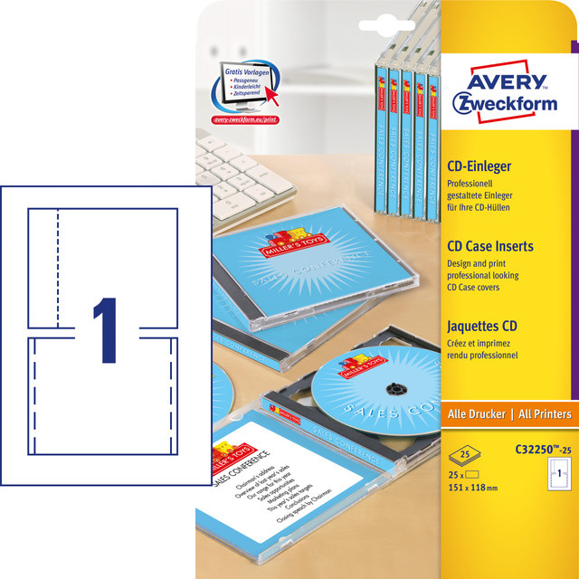 Avery Zweckform Etiketten C32250-25 in Weiß aus Papier - Bild 1