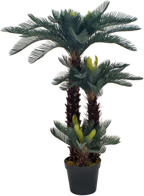 vidaXL Künstliche Cycas-Palme in Grün-braun mit Topf, Höhe: 125 cm - Bild 1