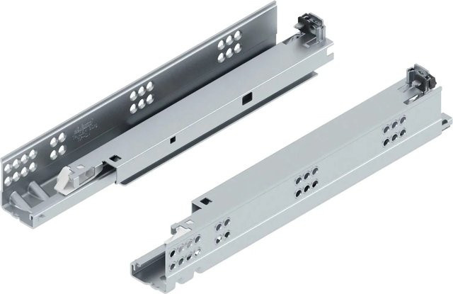 Blum Unterbodenführung Tandem Tip-On 560H mit Push-to-Open Funktion, Stahl verzinkt, Länge: 320 mm - Bild 1