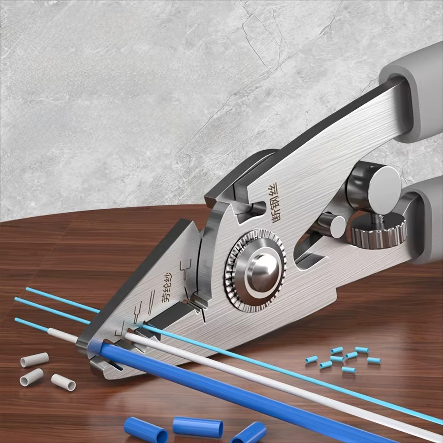 NIUXIANG 6-in-1 Glasfaser-Abisolierer und -Schneider aus Edelstahl in Steel - Bild 3