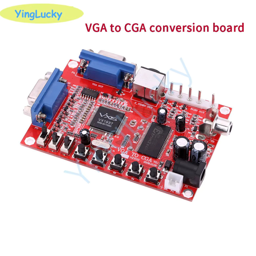 Seimistu VGA CGA CVBS S-Video Konverter GBS8100 für Neo Geo Arcade Spielbrett und CRT-Monitore in Rot - Bild 2