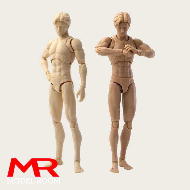 Mirrfig MF001 Männlicher Schlanker Gelenk-Körper, Actionfigur, Weiß-Gelb, 1/12 Maßstab - Bild 1