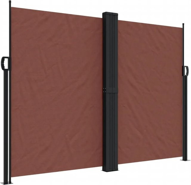 Ausziehbare Seitenmarkise von furnicato in Braun aus Polyester, Höhe: 180 cm, Breite: 1200 cm - Bild 1