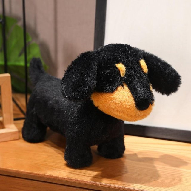 Niedliche Simulations-Dackelpuppe, Plüschtier, Welpenhundpuppe, 40cm - Bild 1