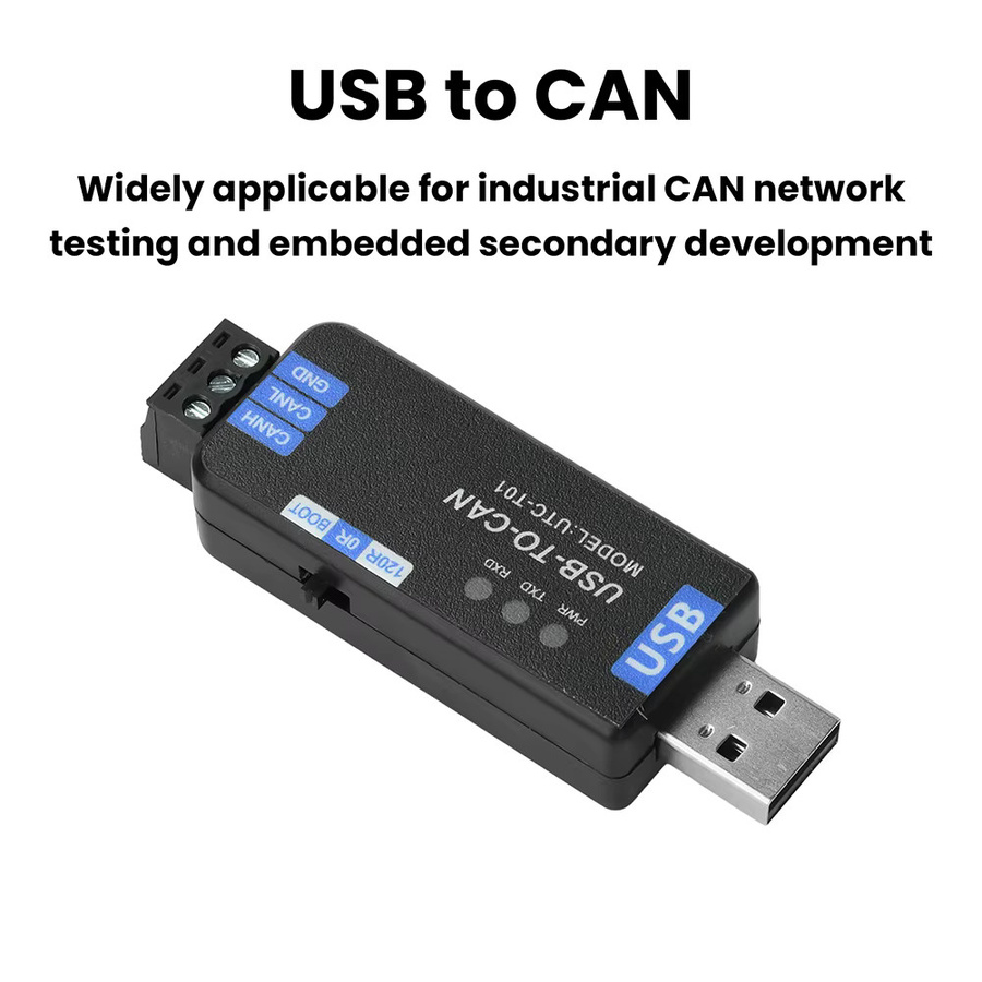 Diymore USB-zu-CAN-Adapter in Schwarz als Industriequalität Signalkonverter und Analysator mit PCAN-Firmware - Bild 2