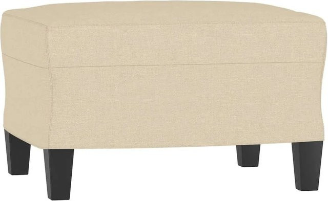 vidaXL Fußhocker Beige Stoff B/T/H: 60 x 50 x 41 cm - Bild 1