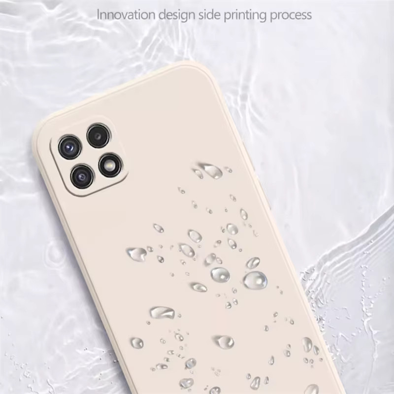 Stoßfeste Silikon-Handyhülle mit Flüssig-Effekt für Samsung Galaxy A22 A21S A31 A41 A51 A71 in Grau - Bild 2