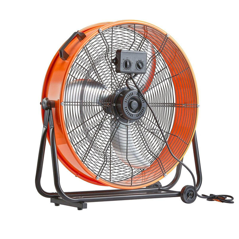 Vevor Trommelventilator 24 Zoll in Orange mit 3 Geschwindigkeiten und Timer aus Metall und Aluminium für die industrielle Nutzung - Bild 9