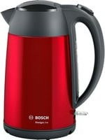Bosch DesignLine Wasserkocher TWK3P424 in Grau-Rot mit 1,7 l Fassungsvermögen und 2400 W Leistung - Bild 1