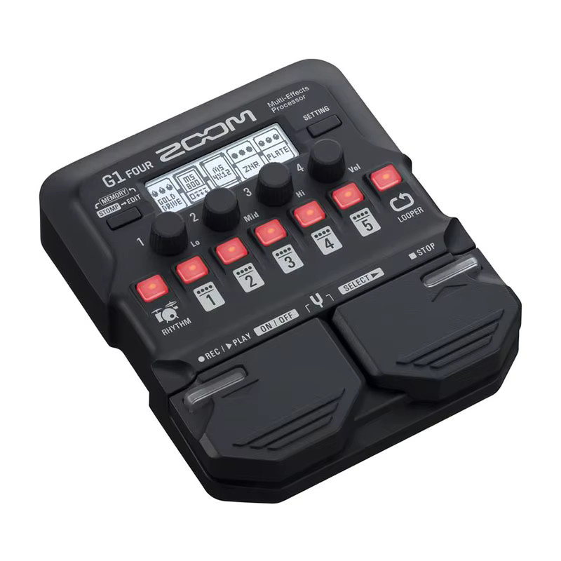 Zoom G1 FOUR Gitarren-Multieffektprozessor-Pedal in Schwarz mit über 60 Effekten, Verstärkermodellierung und Rhythmuseinheit - Bild 2