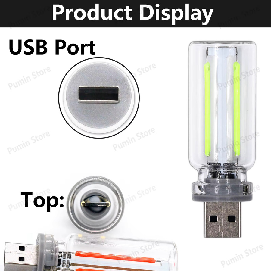 Retro LED USB Glühbirne für dekorative Beleuchtung, DC5V, 2200K Warmweiß und Multicolour - Bild 5