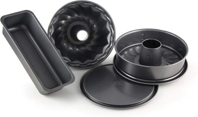 Dr. Oetker Backformen-Set Back-Harmonie, 4-teilig, Springformen mit Non-Stick-Beschichtung, Grau - Bild 1