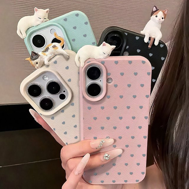 Stoßfeste TPU Herz-Handyhülle für Apple iPhone in Weiß - Bild 1